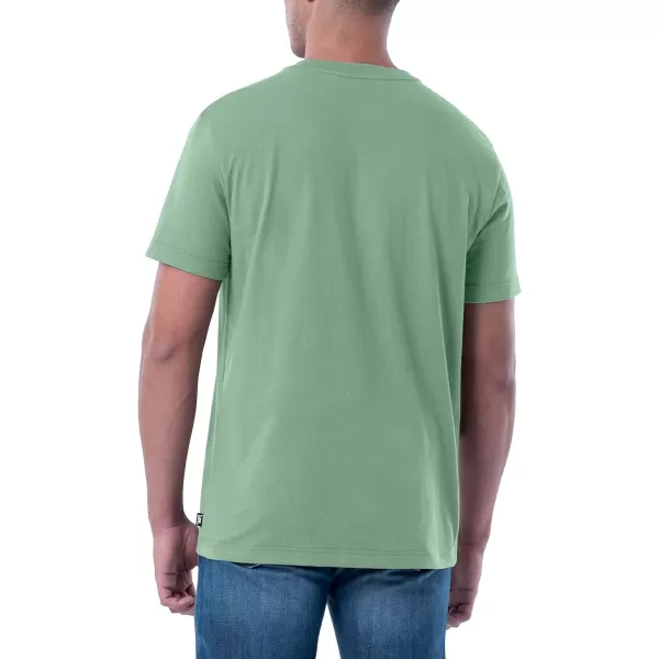 Lee Mens Short Sleeve Soft Washed Cotton Henley TShirtBasil