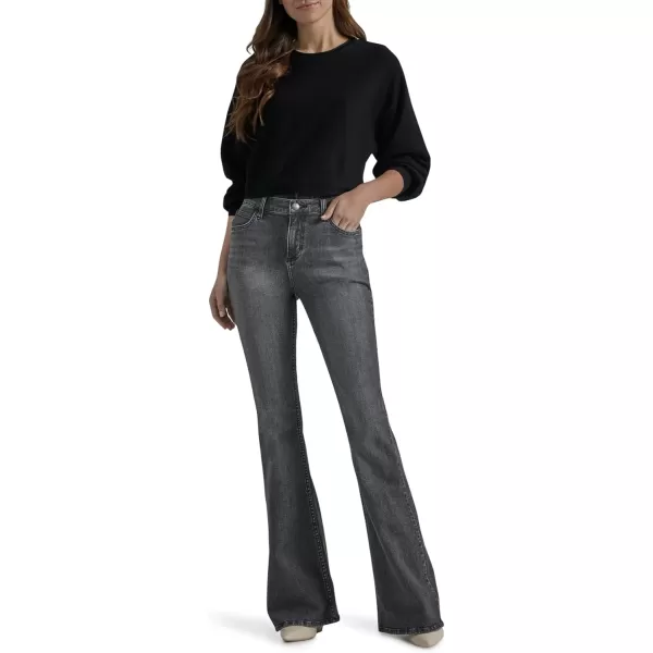 Lee Womens Legendary Mid Rise Flare JeanBlurred Darks