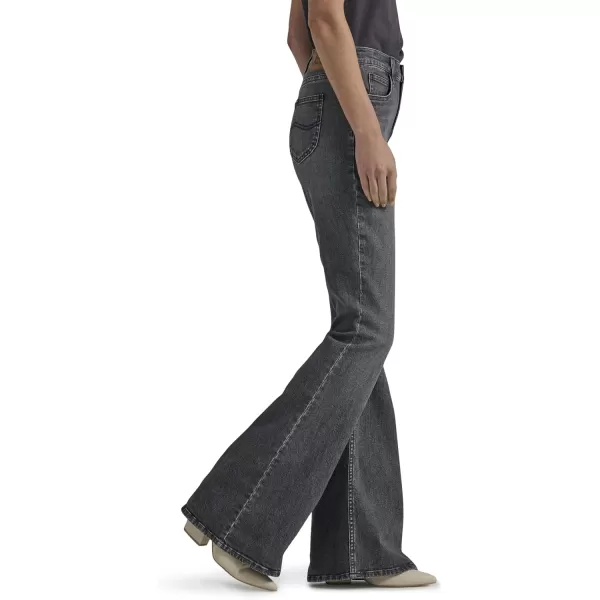 Lee Womens Legendary Mid Rise Flare JeanBlurred Darks