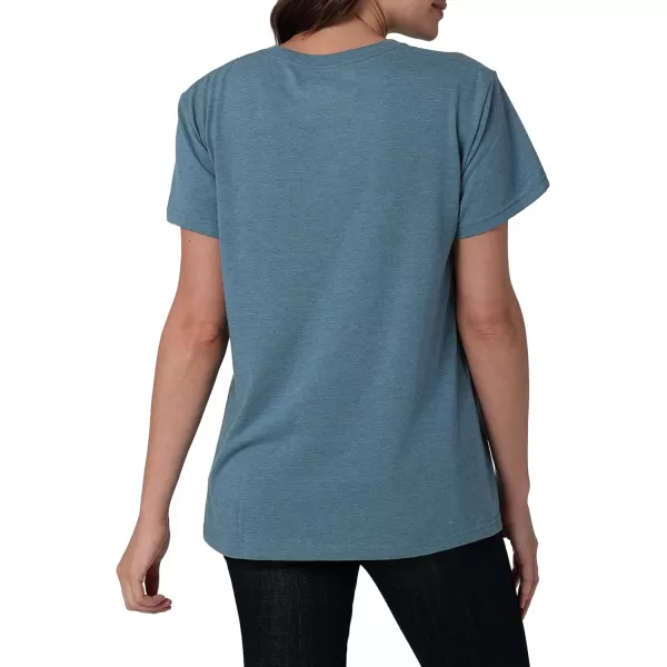 Lee Womens Legendary Scoop Neck Short Sleeve Boyfriend TeeSpace Blue Heather