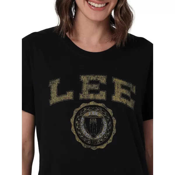 Lee Womens Legendary Scoop Neck Short Sleeve Boyfriend TeeWashed Black