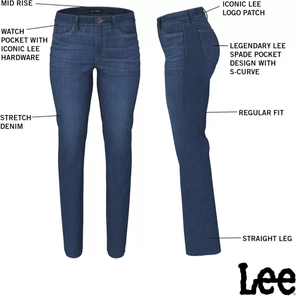 Lee Womens Plus Size Legendary Mid Rise Straight Leg JeanAnchor