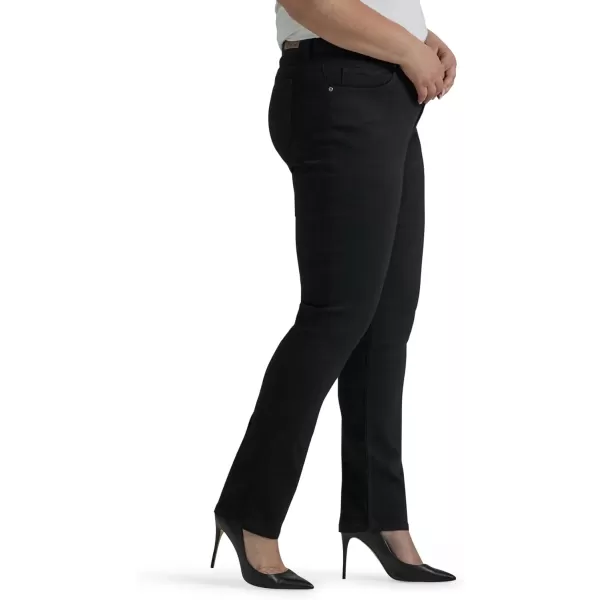 Lee Womens Plus Size Legendary Mid Rise Straight Leg JeanBlack