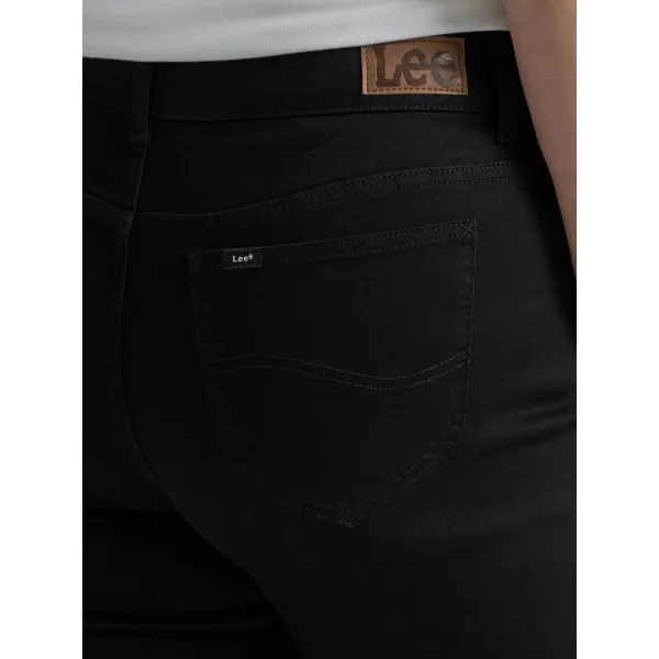 Lee Womens Plus Size Legendary Mid Rise Straight Leg JeanBlack