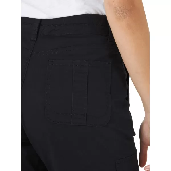 Lee Womens Relaxed Fit Avey Knit Waist Cargo Bermuda ShortBlack