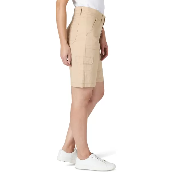 Lee Womens Relaxed Fit Avey Knit Waist Cargo Bermuda ShortCaf