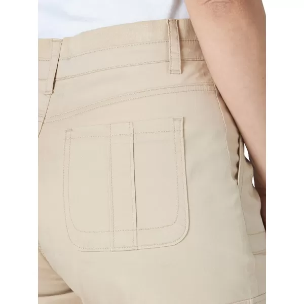 Lee Womens Relaxed Fit Avey Knit Waist Cargo Bermuda ShortCaf