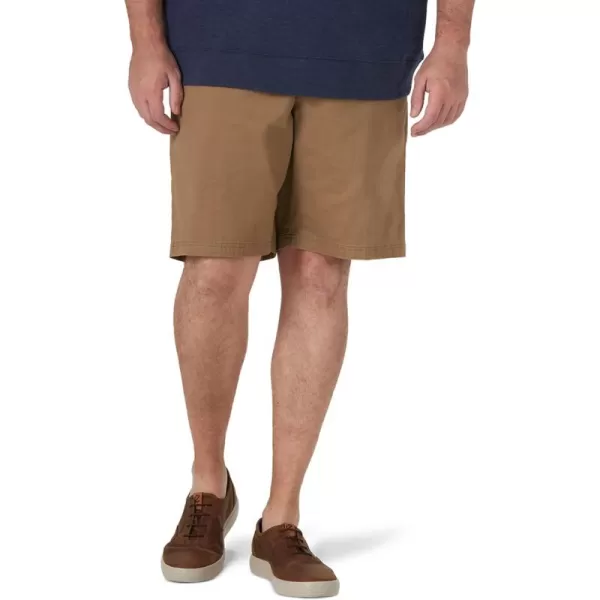 Lee Mens Big ampamp Tall Extreme Motion Flat Front ShortOriginal Khaki