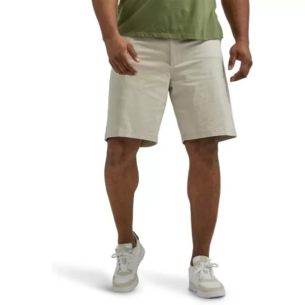 Lee Mens Big ampamp Tall Extreme Motion Flat Front ShortStone