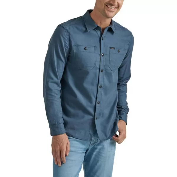 Lee Mens Extreme Motion Flannel Working West ShirtDeep Waters