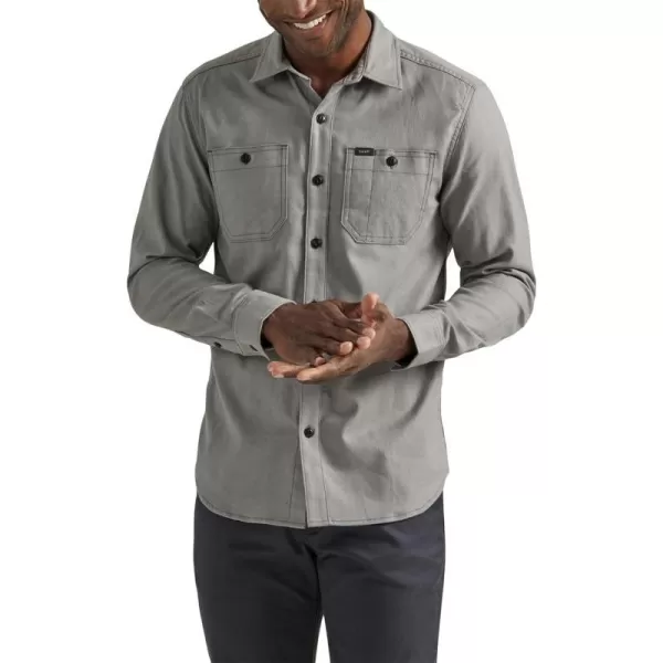 Lee Mens Extreme Motion Flannel Working West ShirtHd Lee Gray