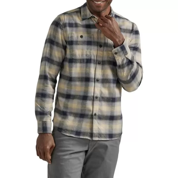 Lee Mens Extreme Motion Flannel Working West ShirtHd Lee Gray Plaid