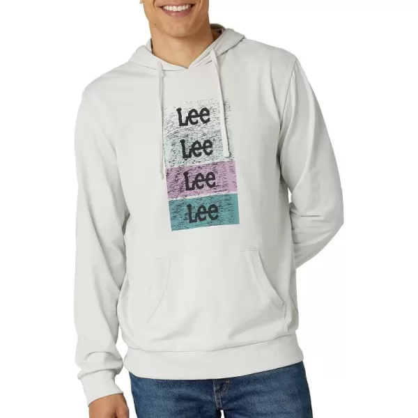 Lee Mens Long Sleeve HoodieSmoke Gray  Lee Blocks