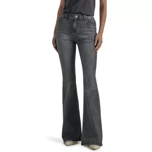 Lee Womens Legendary Mid Rise Flare JeanBlurred Darks