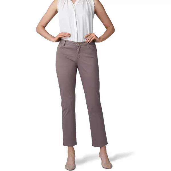 Lee Womens Petite Relaxed Fit All Day Straight Leg PantFalcon Brown