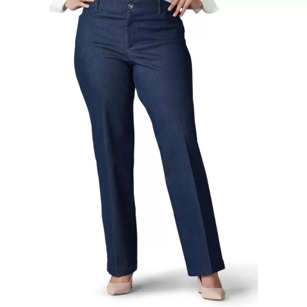 Lee Womens Plus Size Ultra Lux Comfort with Flex Motion Trouser PantIndigo Rinse