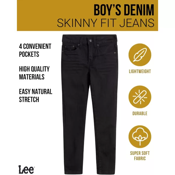 Lee Boys Skinny Fit Denim Jeans  Ultra Stretch Casual Pants for Boys 2T16Black