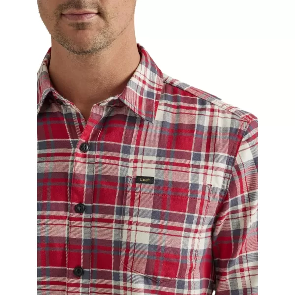 Lee Mens Extreme Motion All Purpose Long Sleeve Worker ShirtAmelia Plaid