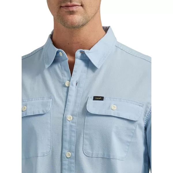 Lee Mens Extreme Motion All Purpose Long Sleeve Worker ShirtBlue Sky