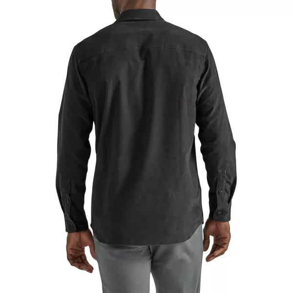 Lee Mens Extreme Motion All Purpose Long Sleeve Worker ShirtCharcoal Corduroy