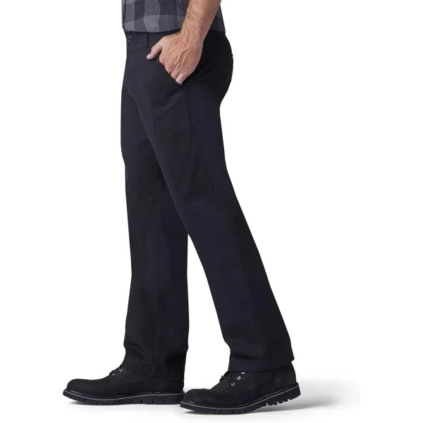 Lee Mens Extreme Motion Flat Front Regular Straight PantBlack