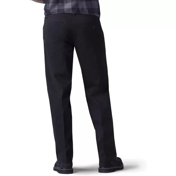 Lee Mens Extreme Motion Flat Front Regular Straight PantBlack