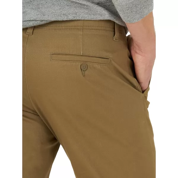 Lee Mens Extreme Motion Flat Front Regular Straight PantBronze