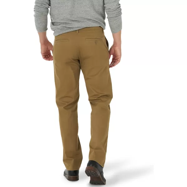 Lee Mens Extreme Motion Flat Front Regular Straight PantBronze