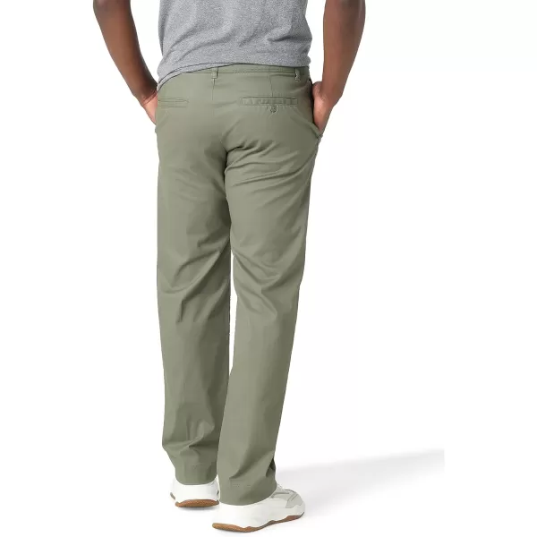 Lee Mens Extreme Motion Flat Front Regular Straight PantMuted Olive