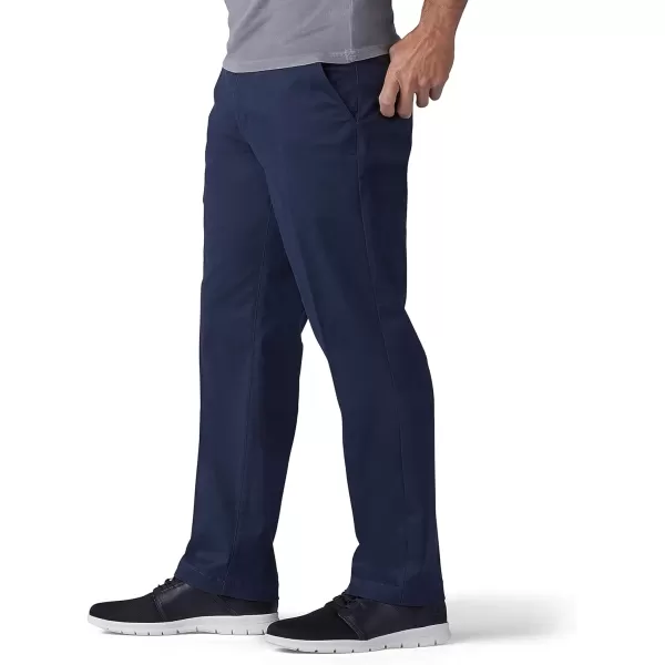 Lee Mens Extreme Motion Flat Front Regular Straight PantNavy