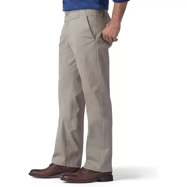 Lee Mens Extreme Motion Flat Front Regular Straight PantPebble