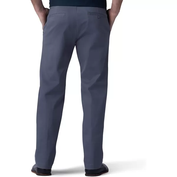 Lee Mens Extreme Motion Flat Front Regular Straight PantVintage Gray