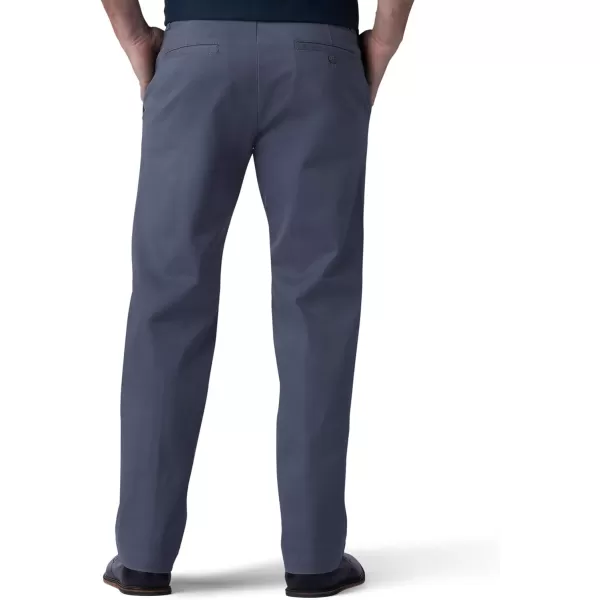 Lee Mens Extreme Motion Flat Front Regular Straight PantVintage Gray