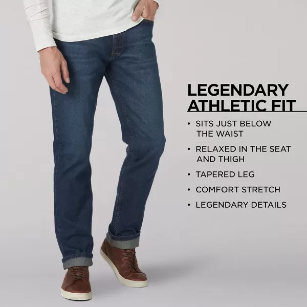 Lee Mens Legendary Athletic Taper JeanHarbor Blue