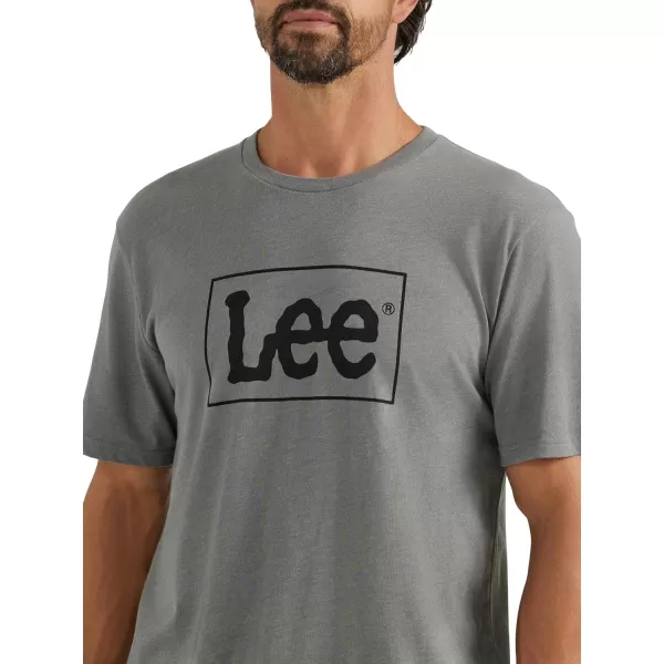 Lee Mens Short Sleeve Graphic TShirtLee Logo Graphite Heather