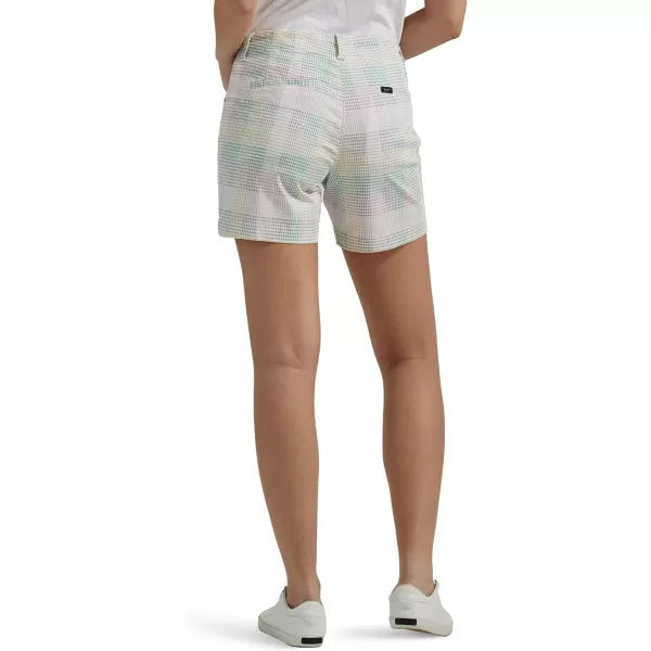 Lee Womens Legendary 5 Chino ShortMuted Rainbow Plaid