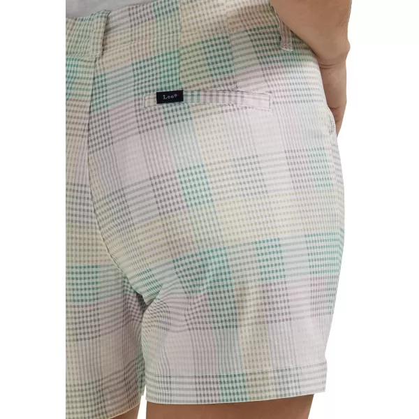 Lee Womens Legendary 5 Chino ShortMuted Rainbow Plaid