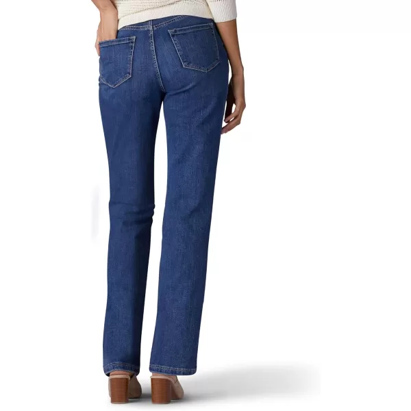 Lee Womens Legendary Mid Rise Straight Leg JeanSeattle Blue