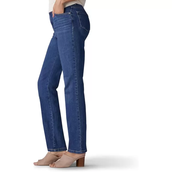 Lee Womens Legendary Mid Rise Straight Leg JeanSeattle Blue