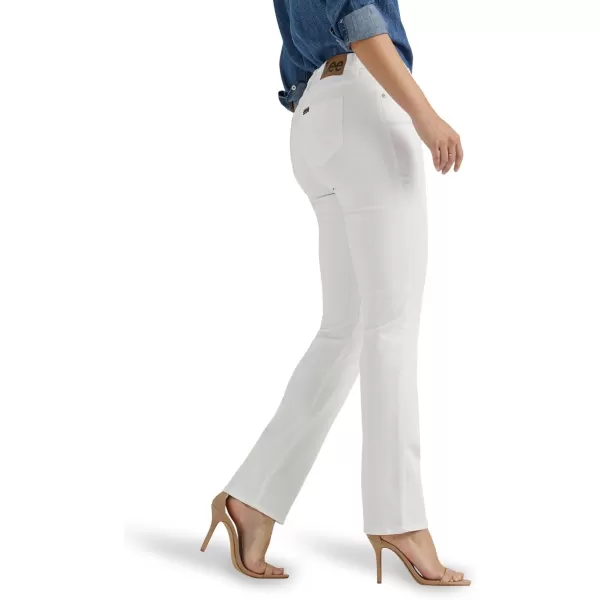 Lee Womens Legendary Mid Rise Straight Leg JeanWhite