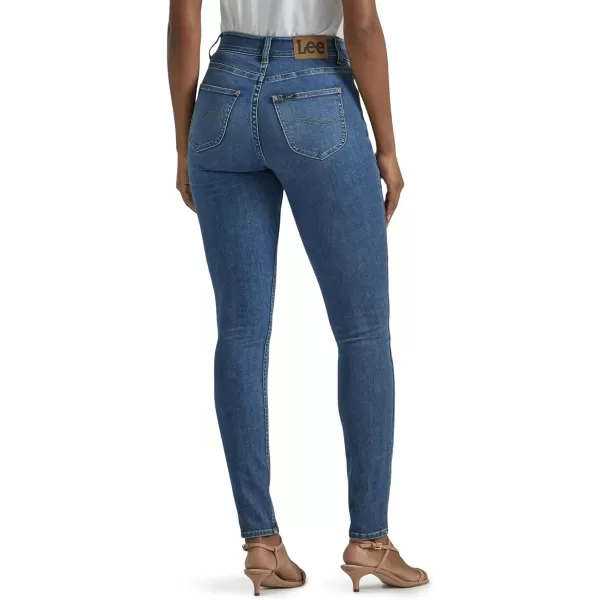 Lee Womens Ultra Lux Comfort with Flex Motion High Rise Skinny JeanBlue Format