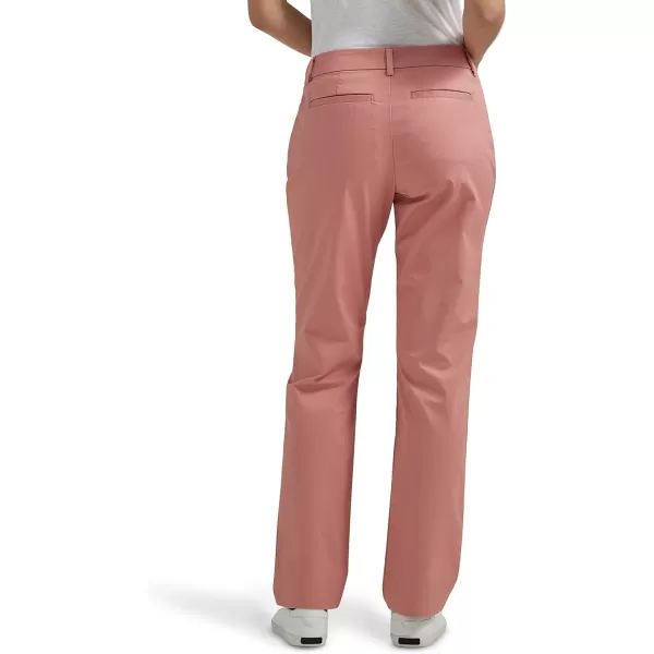 Lee Womens Wrinkle Free Relaxed Fit Straight Leg PantMallory  Med PinkRose