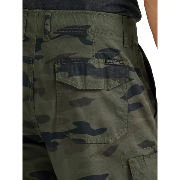 Mens Extreme Motion Swope Cargo ShortGreen Granite Camo