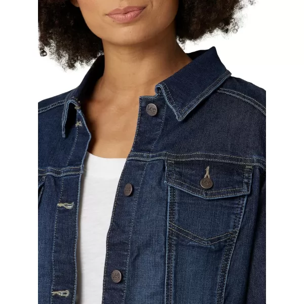 Riders by Lee Indigo Womens Denim JacketDrenched  Dark Blue