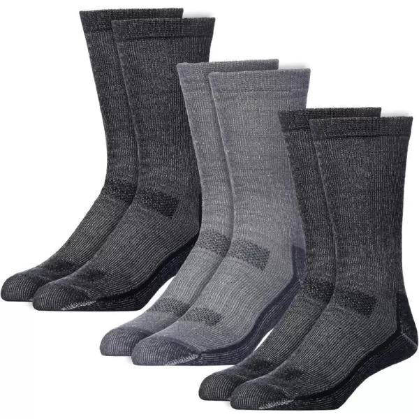 Lee Heavyweight Long Cushion Boot Socks for Men  Crew Socks for Work Size 612BlackGreyBlack