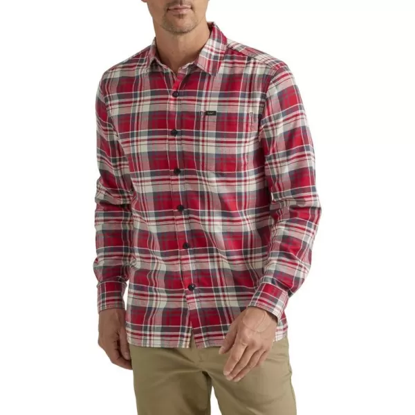 Lee Mens Extreme Motion All Purpose Long Sleeve Worker ShirtAmelia Plaid