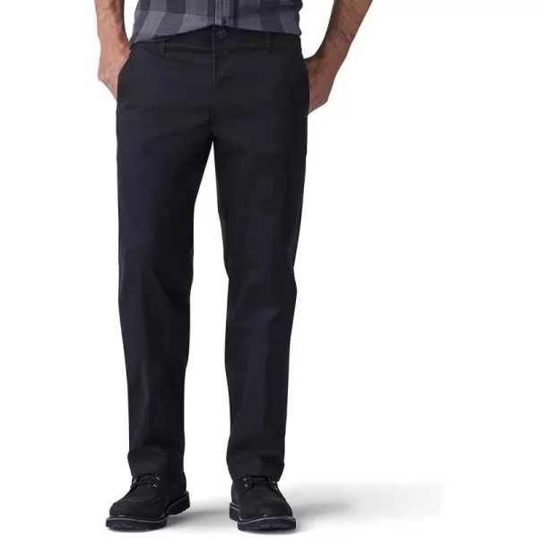 Lee Mens Extreme Motion Flat Front Regular Straight PantBlack