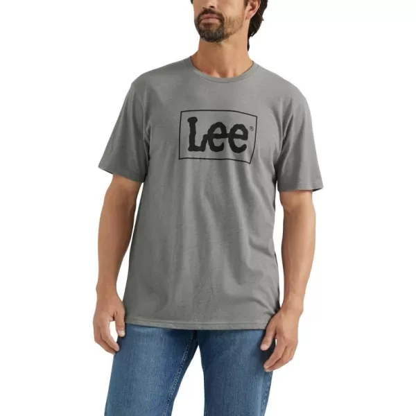 Lee Mens Short Sleeve Graphic TShirtLee Logo Graphite Heather