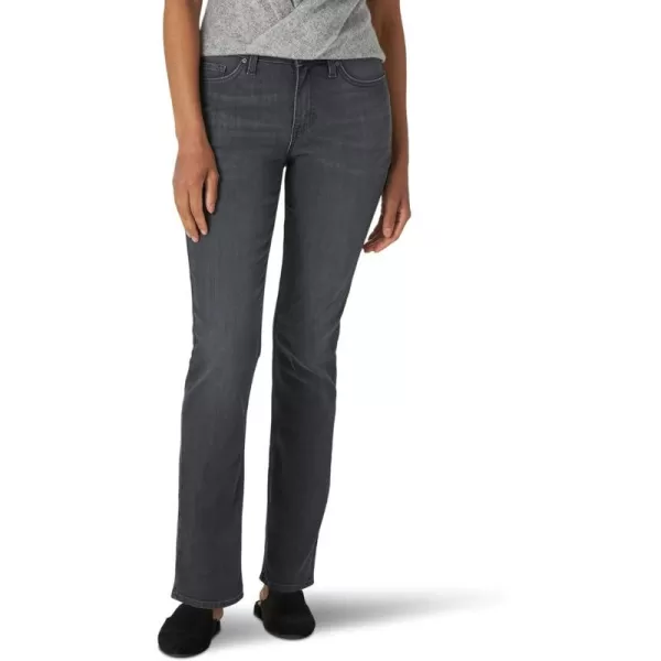 Lee Womens Legendary Mid Rise Straight Leg JeanGray