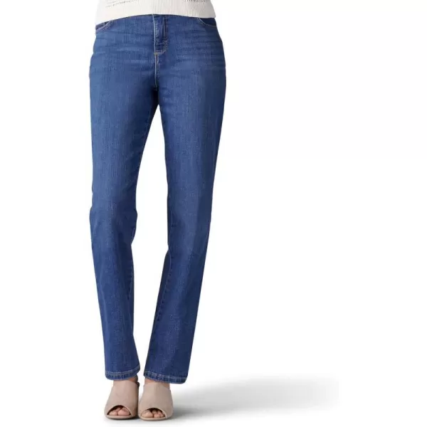 Lee Womens Legendary Mid Rise Straight Leg JeanSeattle Blue